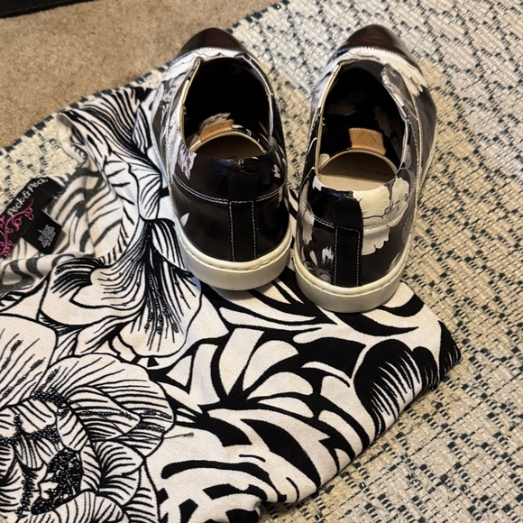 Ron White Black and Silver Floral Women's Sneakers - Picture 5 of 9